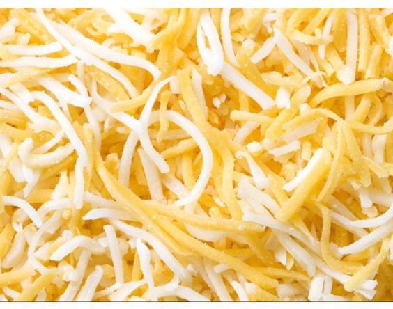 White Red Mix Grated Cheese